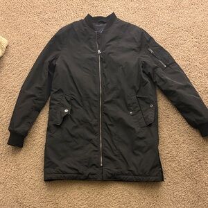 American Eagle Outfitters Black Bomber Jacket
